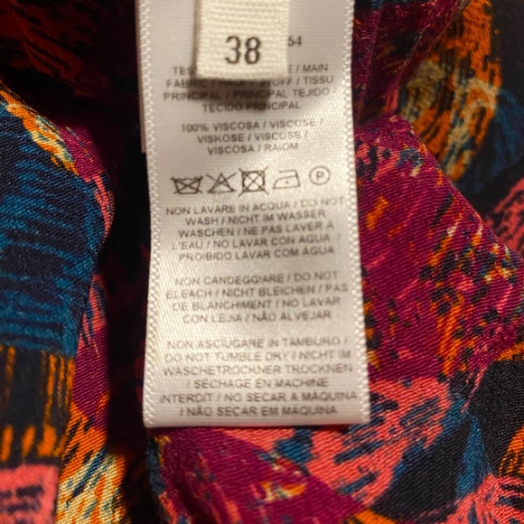 $265 NWT   Maliparmi Multicolor Print Faux-Wrap Midi Skirt   Size Small/38 - Picture 11 of 13